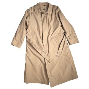 Stanley Blacker Thermolite Trench Coat Belted Removable‎ Quilted Lining Beige 42